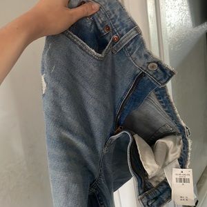 Abercrombie and fitch ankle straight ultra high rise curve love jean size 25